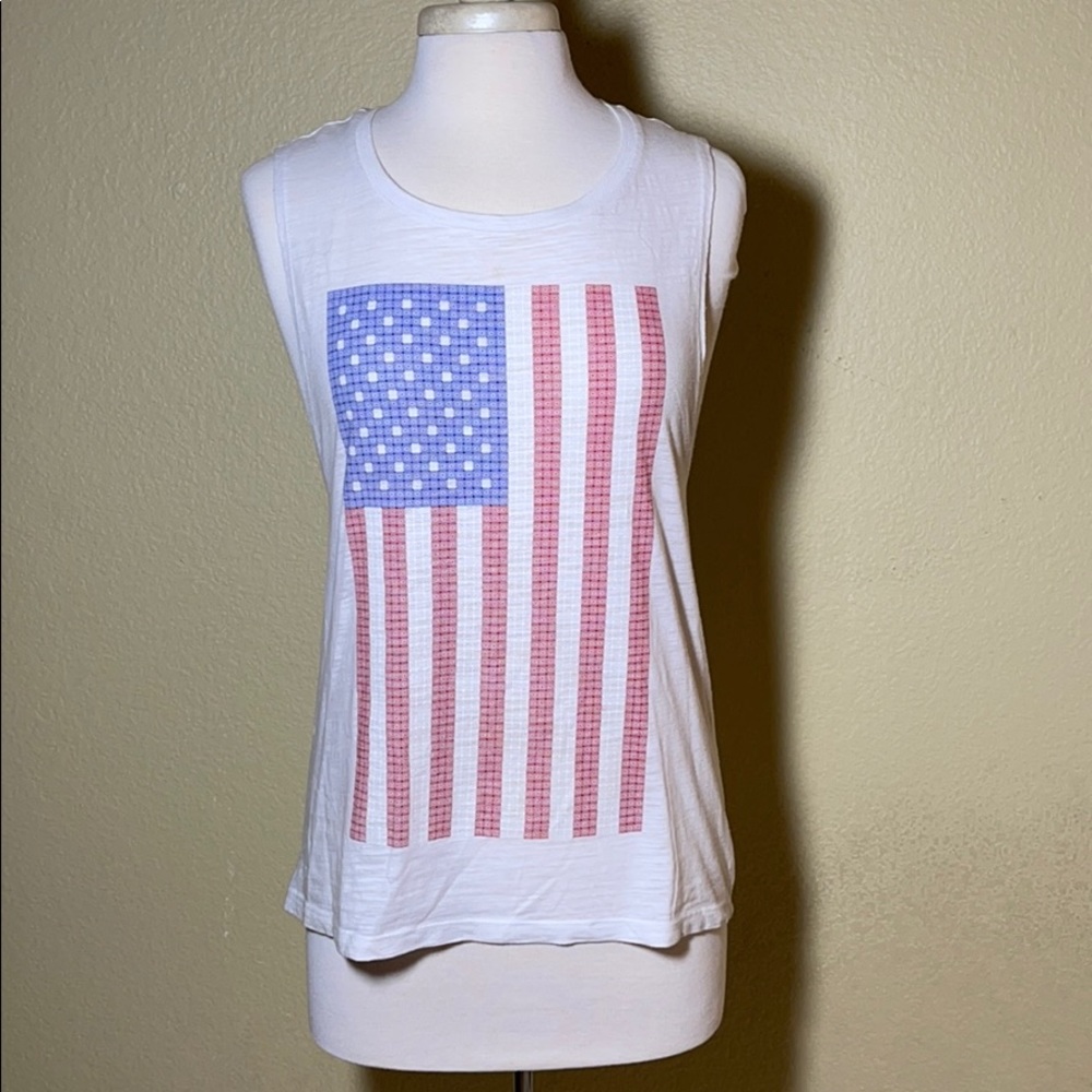 5.11 Tactical, White Tank Top USA Flag Workout